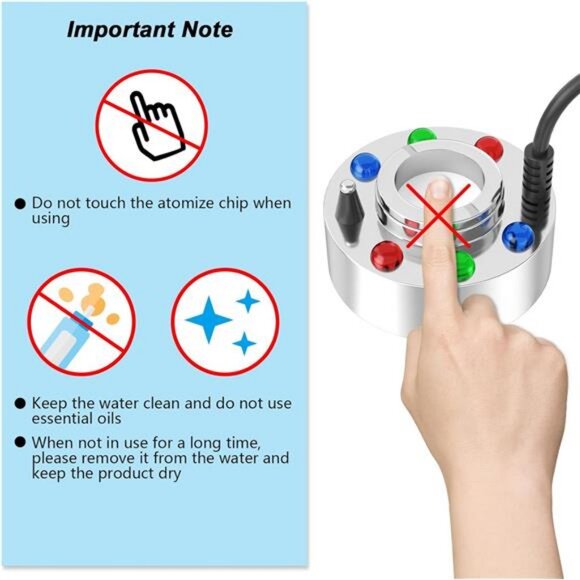 High Power Mist Maker, 1500ML/H Large Volume Mist Fogger with 6 LED Light Fog - Picture 6 of 8